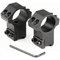 VERY100 2 anillos tácticos para rifle de alto perfil de 11 mm- montaje en riel de cola de milano